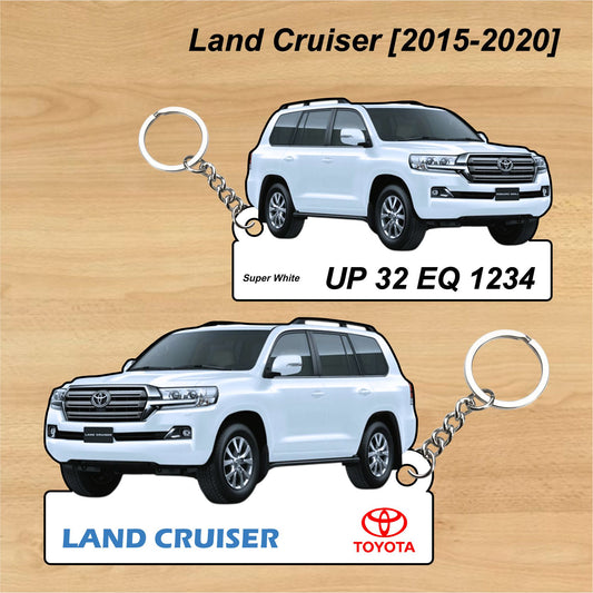 Land Cruiser [2015-2020] - Personalized Toyota Keychain - Wood, Acrylic, Metal Printed