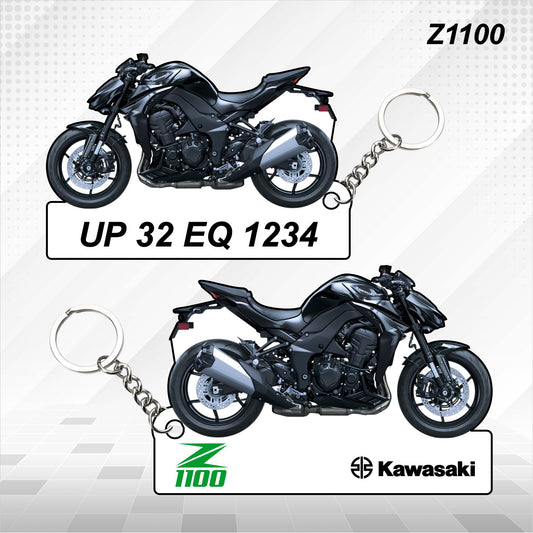 Z1100 - Personalized Kawasaki Keychain - Wood, Acrylic, Metal Printed