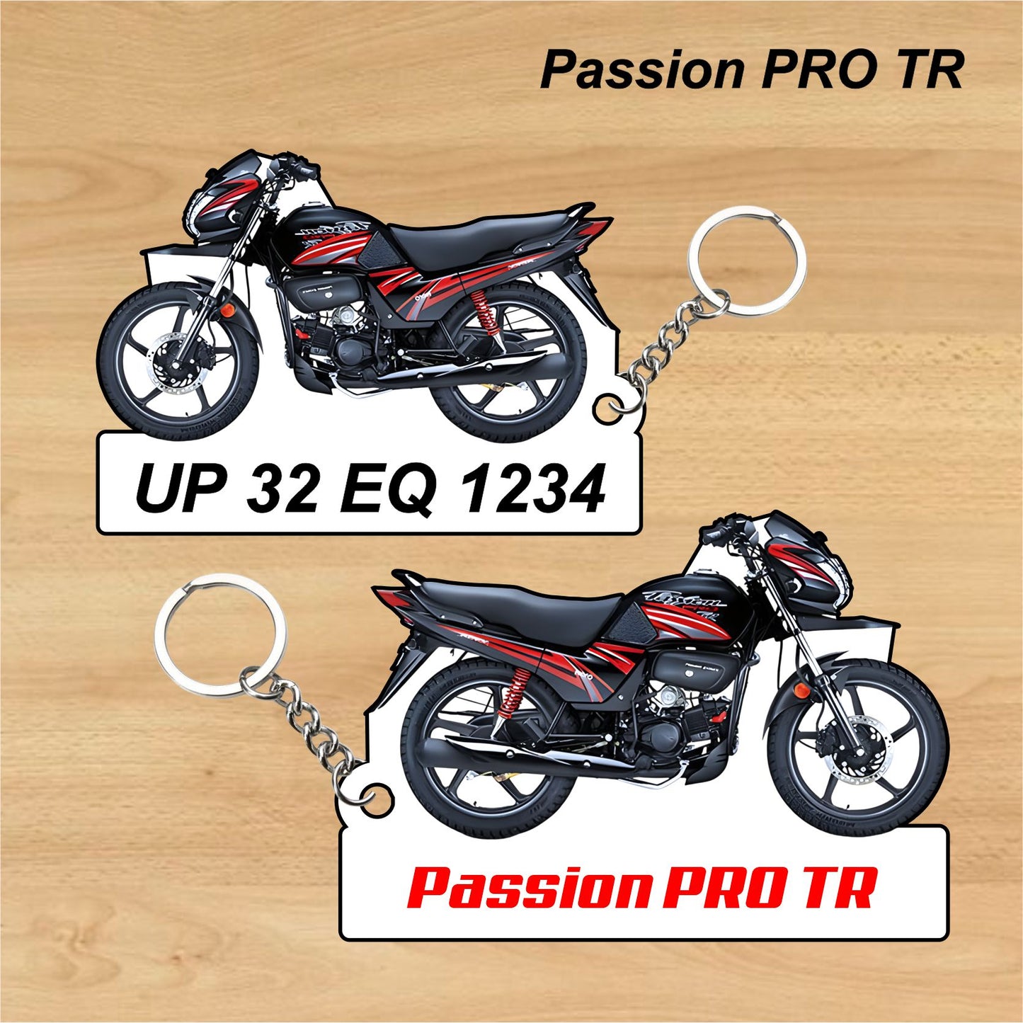Passion PRO TR - Personalized Hero Keychain - Wood, Acrylic, Metal Printed