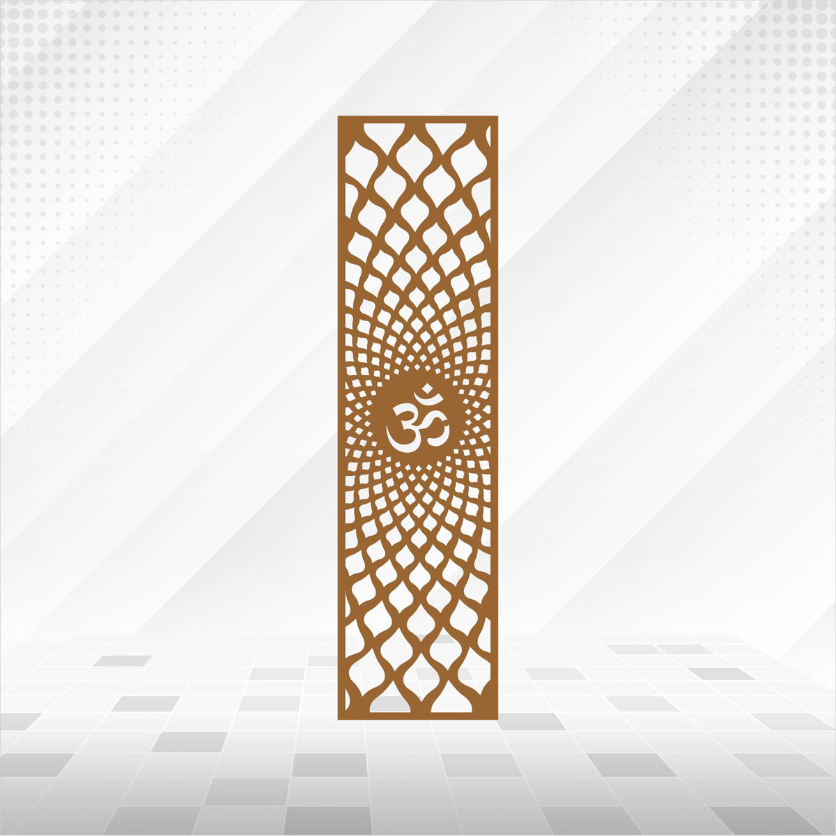 Om Radiant Lattice Tall CNC Jaali Panel