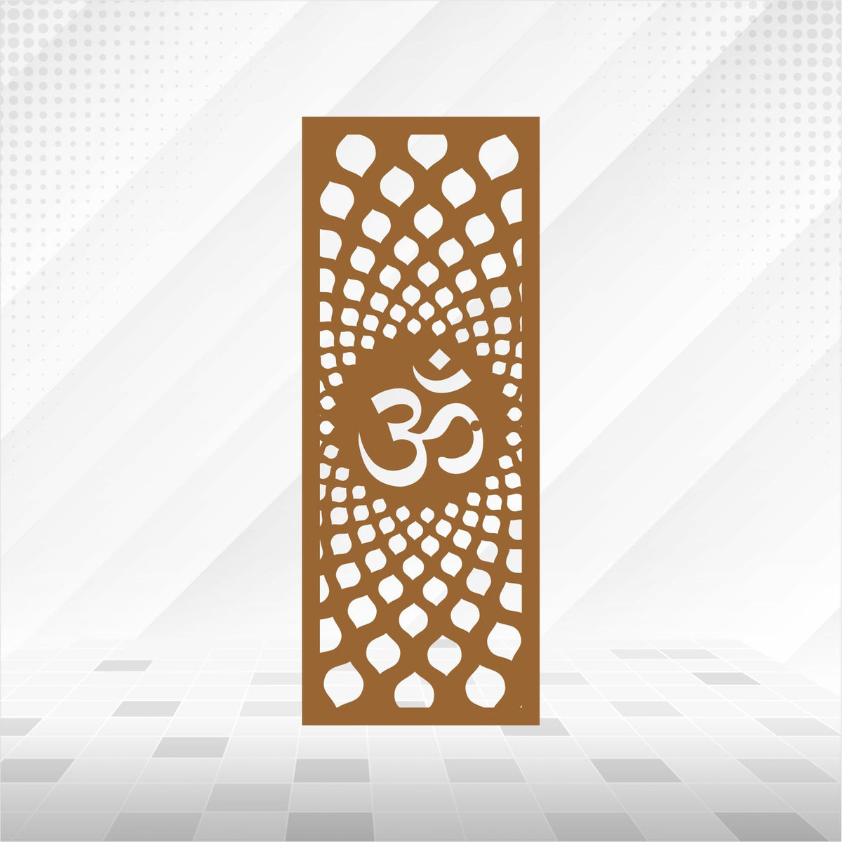 Om Petal Burst Rectangular CNC Jaali Panel