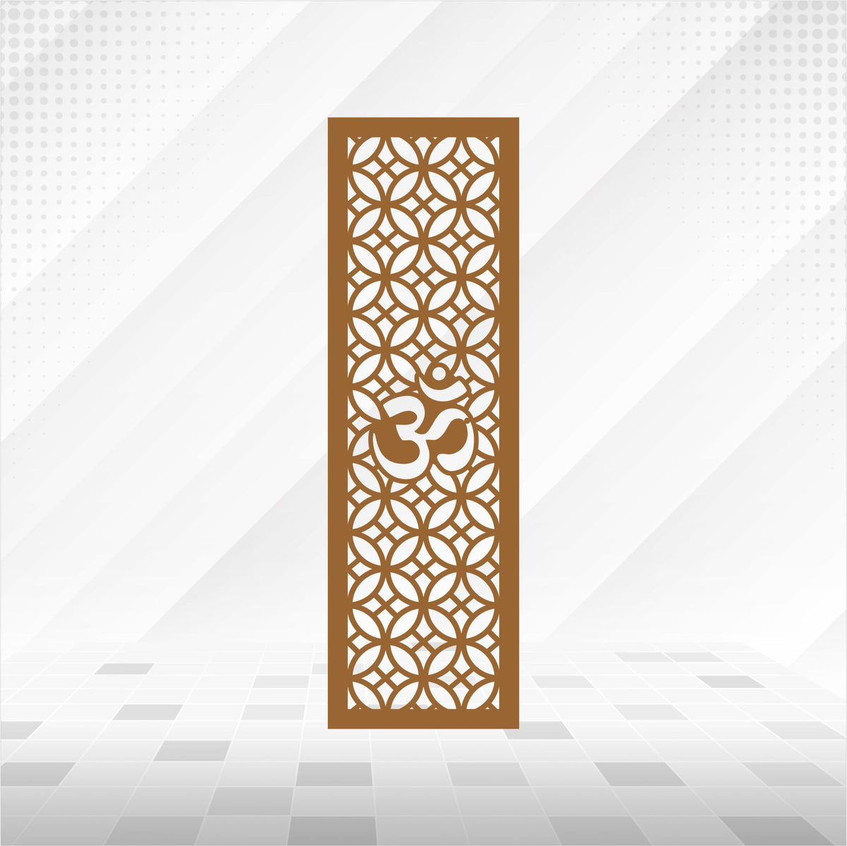 Om Circle Lattice Tall CNC Jaali Panel
