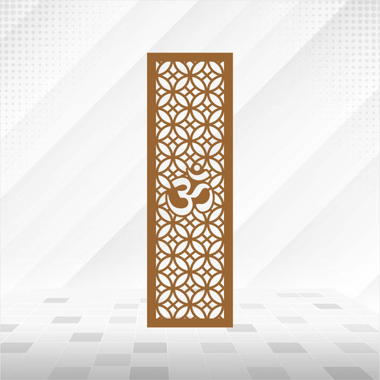 Om Circle Lattice Tall CNC Jaali Panel