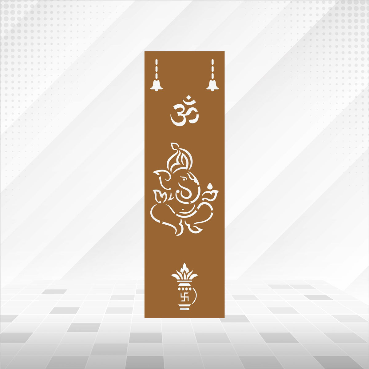 Ganesha Om Kalash Tall CNC Jaali Panel