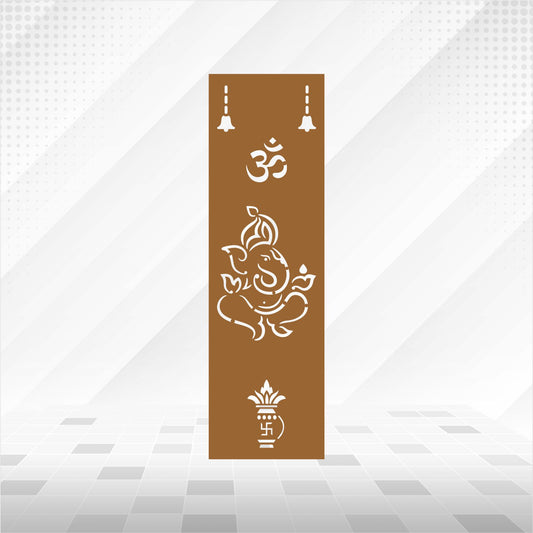 Ganesha Om Kalash Tall CNC Jaali Panel