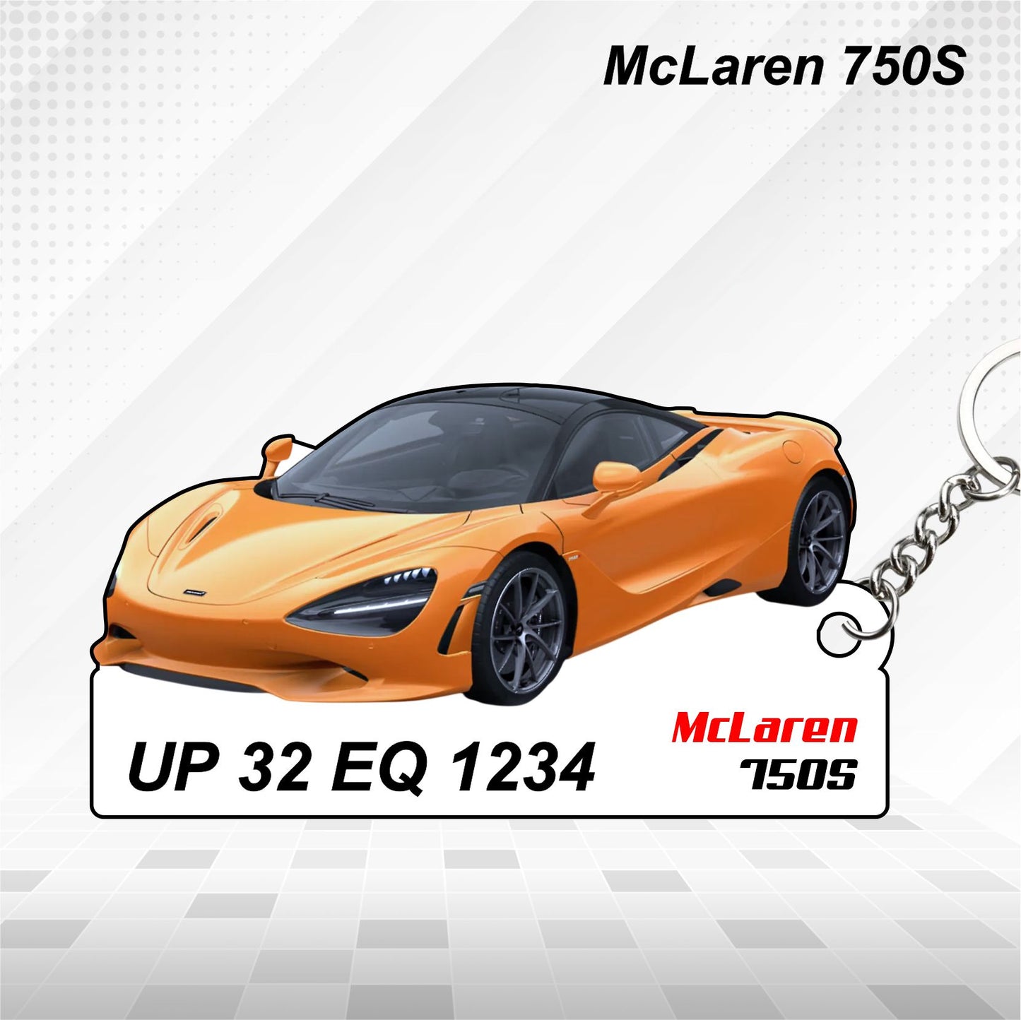 McLaren Car - All Models - Personalized McLaren Printed Keychain