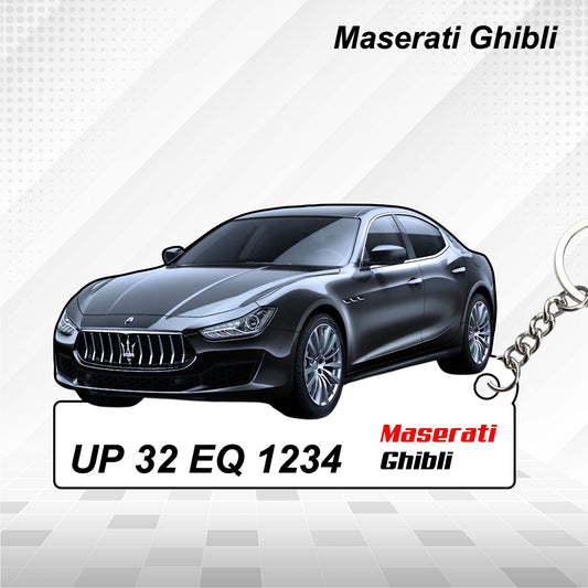 Maserati Car - All Models - Personalized Maserati Printed Keychain