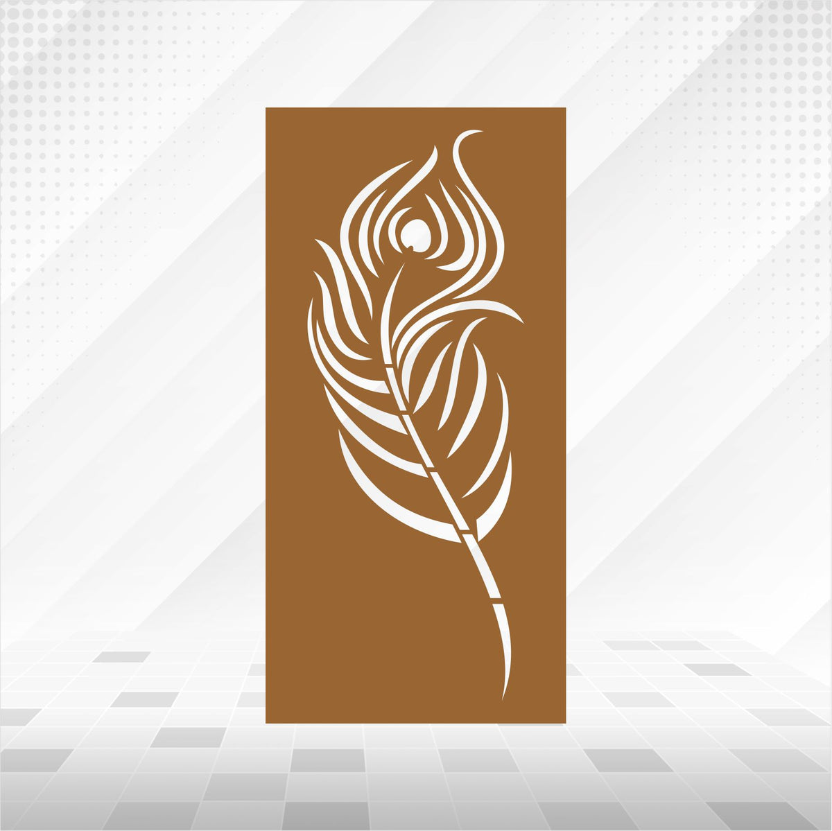 Peacock Feather (Mor Pankh) CNC Jaali Panel
