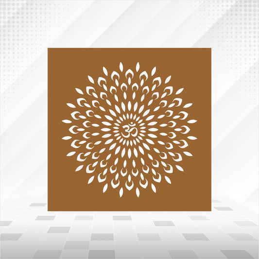 Om Starburst Mandala CNC Jaali Panel