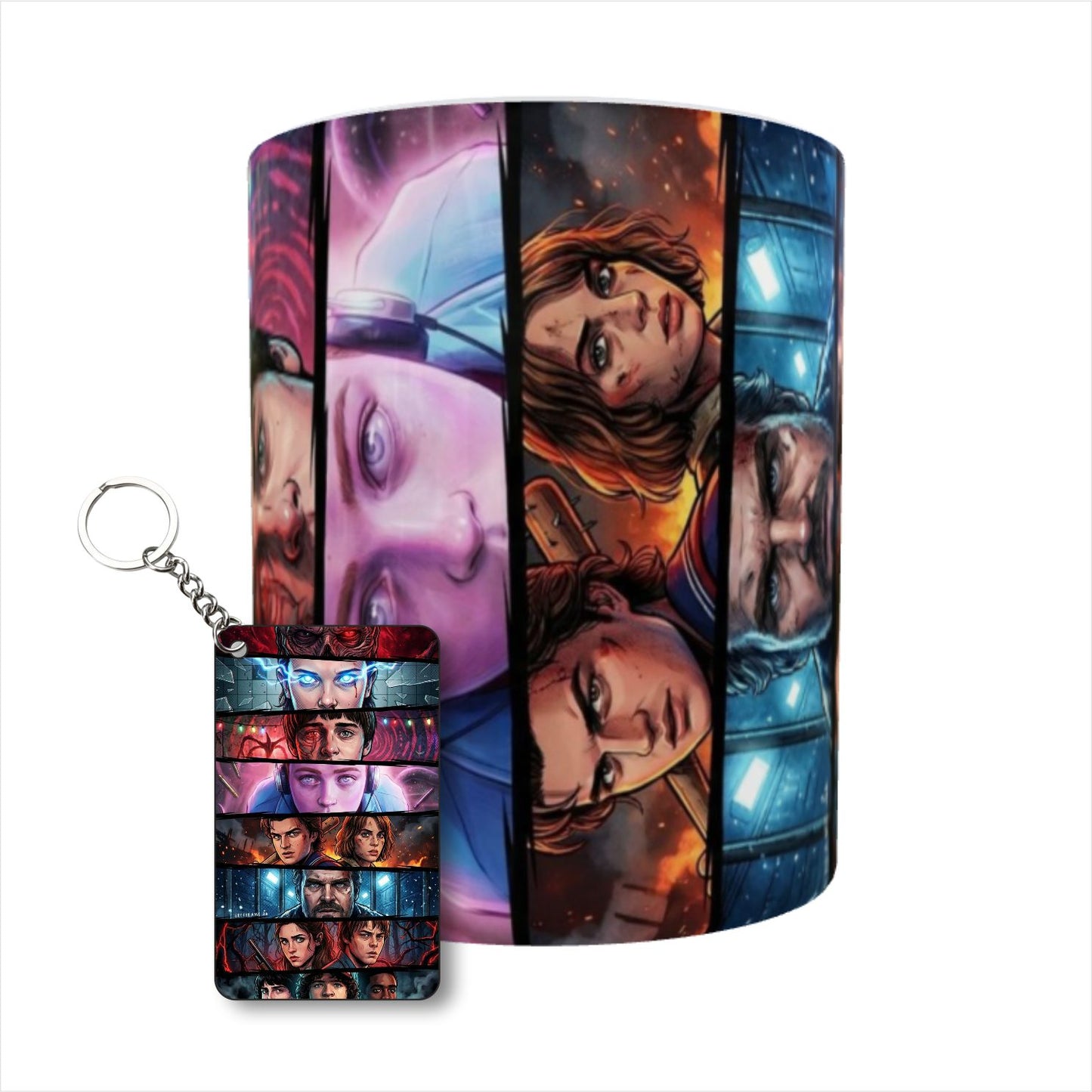 Stranger Things Heroes & Darkness Edition Mug + Keychain Set