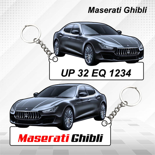 Maserati Car - All Models - Personalized Maserati Printed Keychain