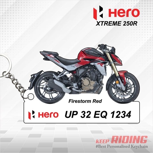 Hero Xtreme 250R - Personalized Hero Keychain - Wood, Acrylic, Metal Printed