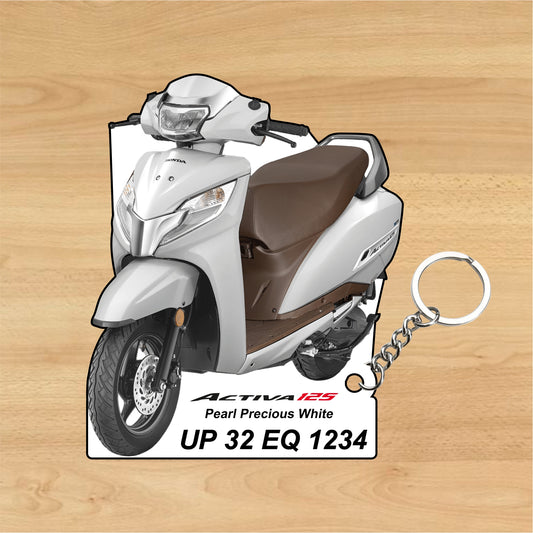 Activa 125 OBD2B - Personalized Honda Keychain - Wood, Acrylic, Metal Printed