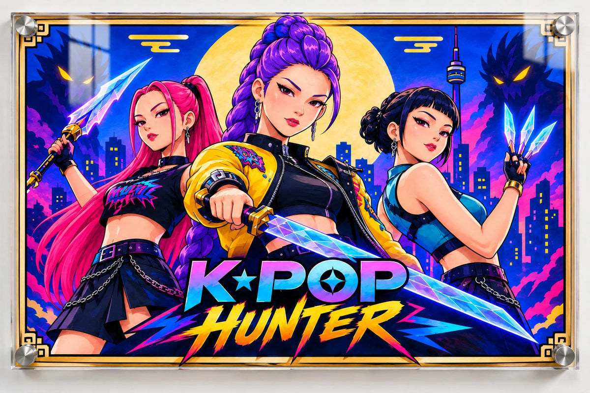 K-Pop Hunter Anime UV Printed Acrylic Wall Art