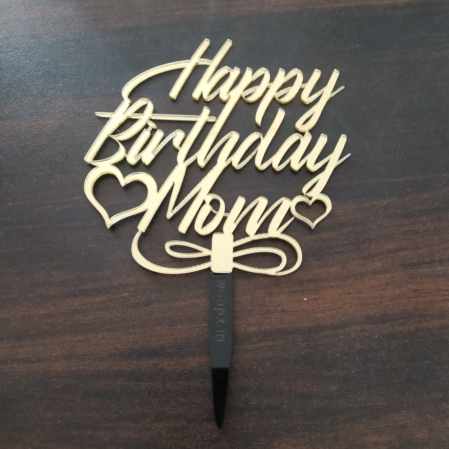 Happy Birthday Mom Acrylic Cake Topper - Birthday Cake Topper