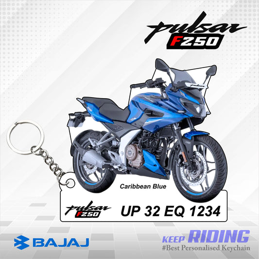 Pulsar F250 - Personalized Bajaj Keychain - Wood, Acrylic, Metal Printed