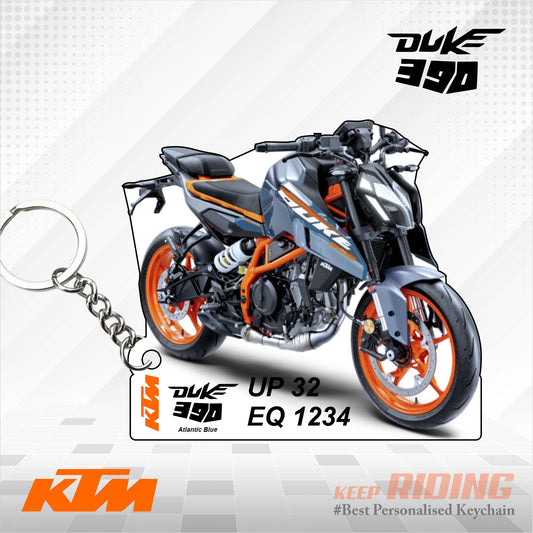 KTM 390 DUKE - Personalized KTM Keychain - Wood, Acrylic, Metal Printed