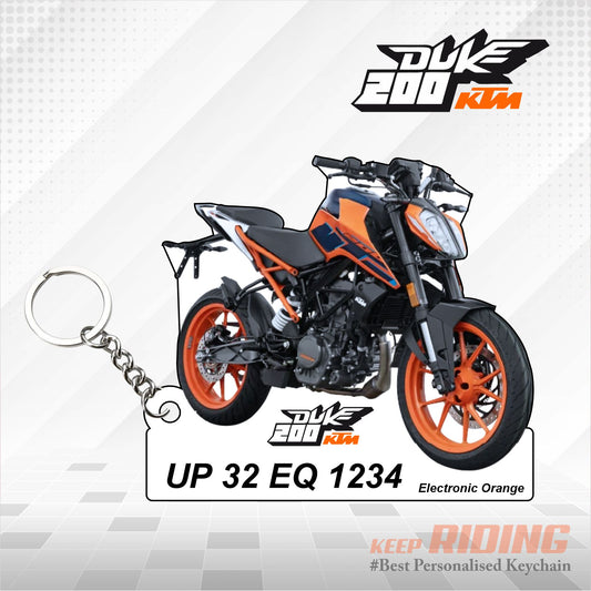KTM 200 DUKE - Personalized KTM Keychain - Wood, Acrylic, Metal Printed