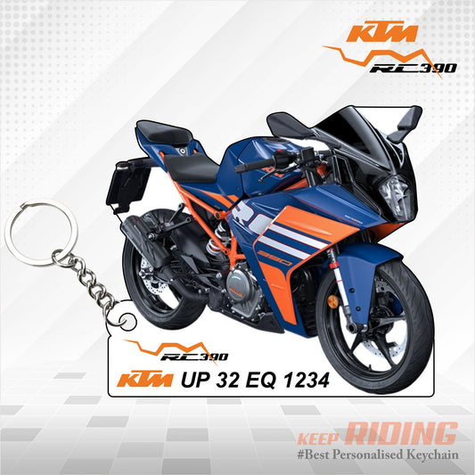 KTM RC 390 - Personalized KTM Keychain - Wood, Acrylic, Metal Printed