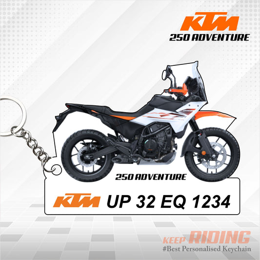 KTM 250 ADVENTURE - Personalized KTM Keychain - Wood, Acrylic, Metal Printed
