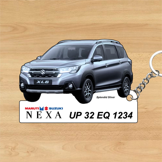 XL6 - Personalized  Maruti Suzuki Nexa Keychain - Wood, Acrylic, Metal Printed