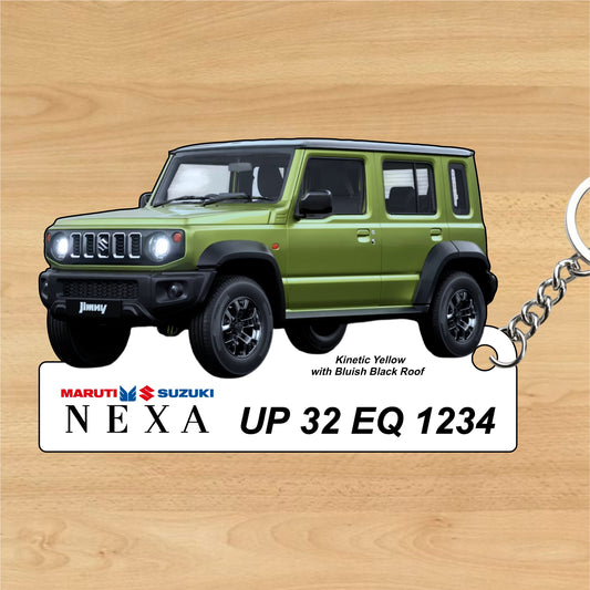 Jimny - Personalized  Maruti Suzuki Nexa Keychain - Wood, Acrylic, Metal Printed