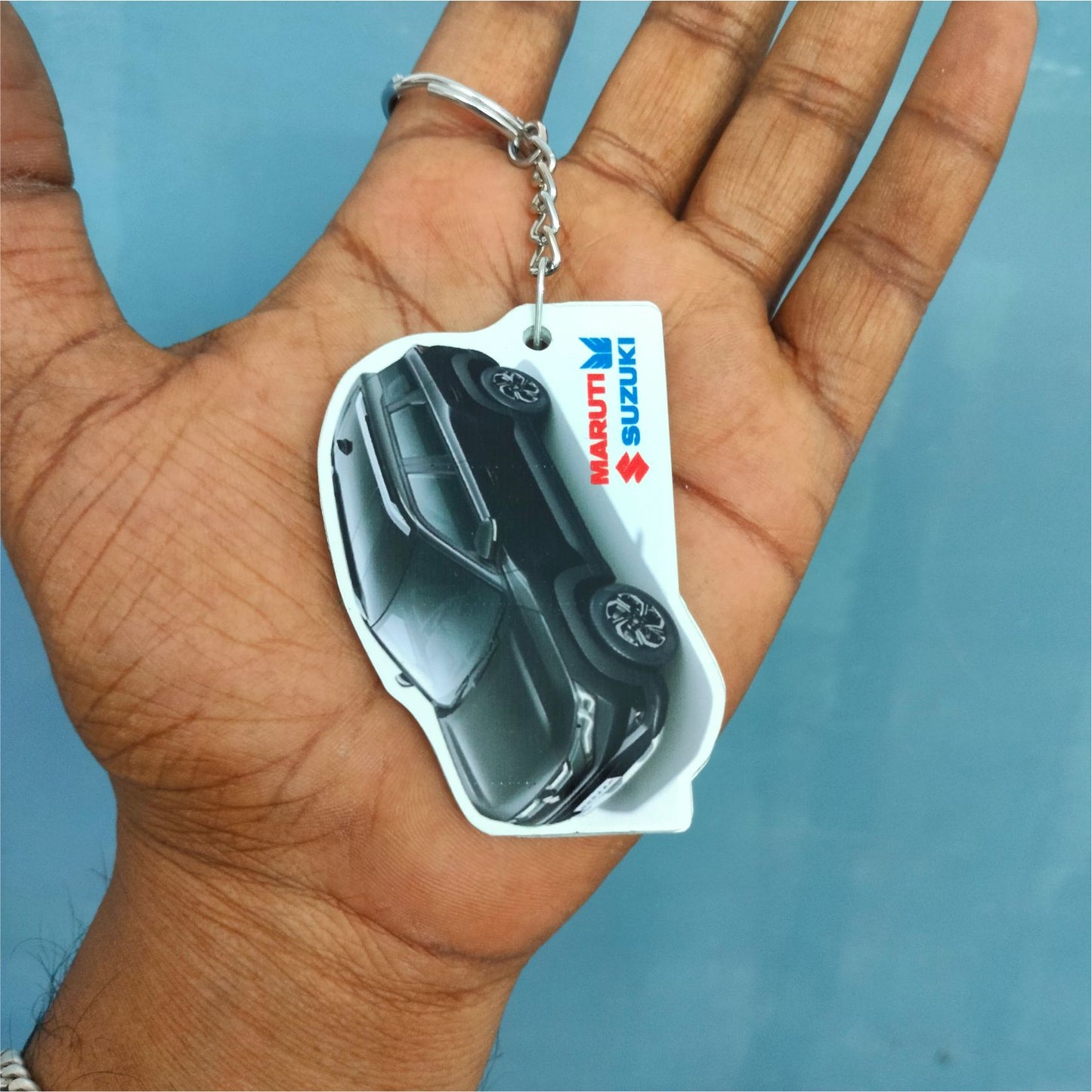 Brezza - Personalized  Maruti Suzuki Keychain - Wood, Acrylic, Metal Printed