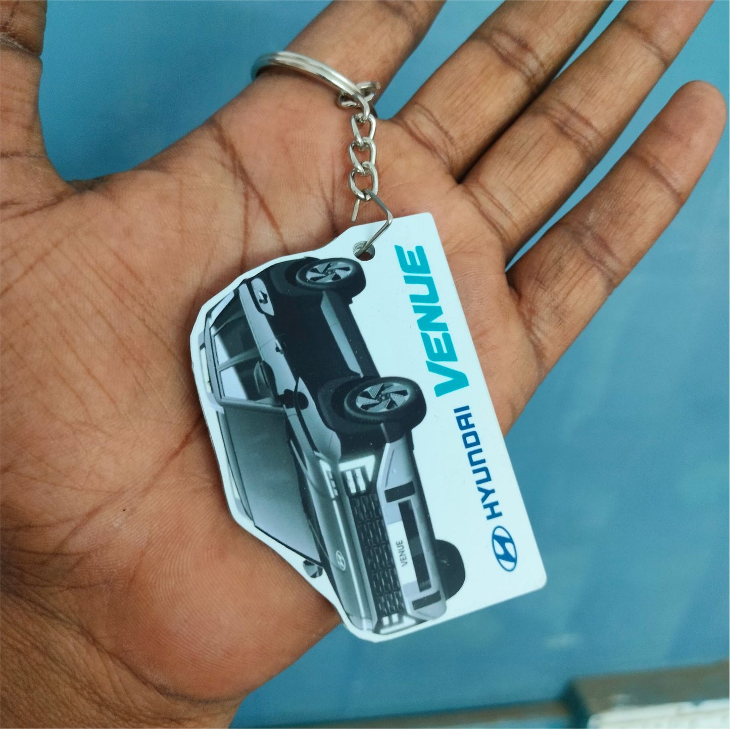 Venue (2025) - Personalized Hyundai Car Keychain - Wood, Acrylic, Metal Printed