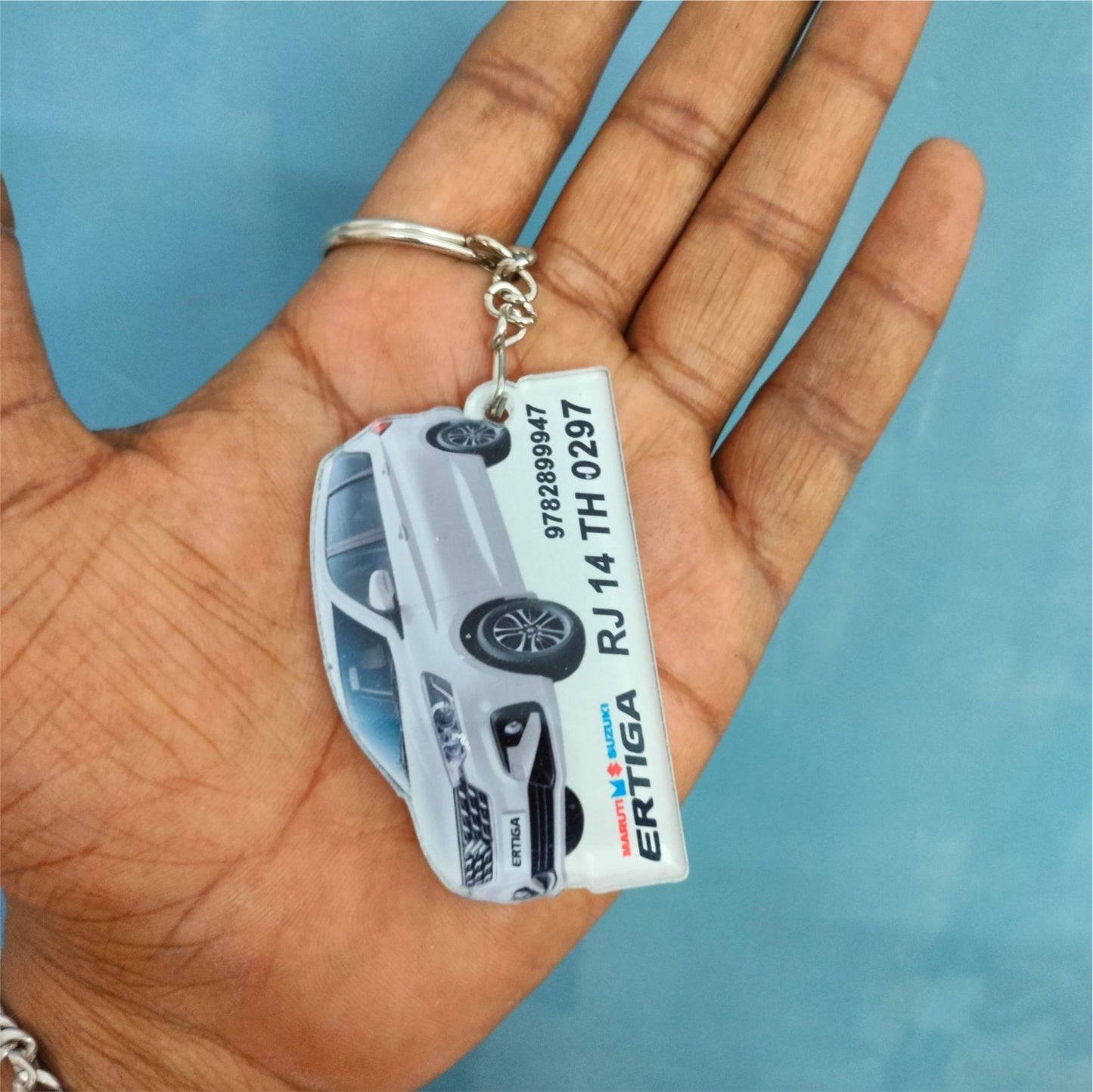 Ertiga - Personalized  Maruti Suzuki Keychain - Wood, Acrylic, Metal Printed