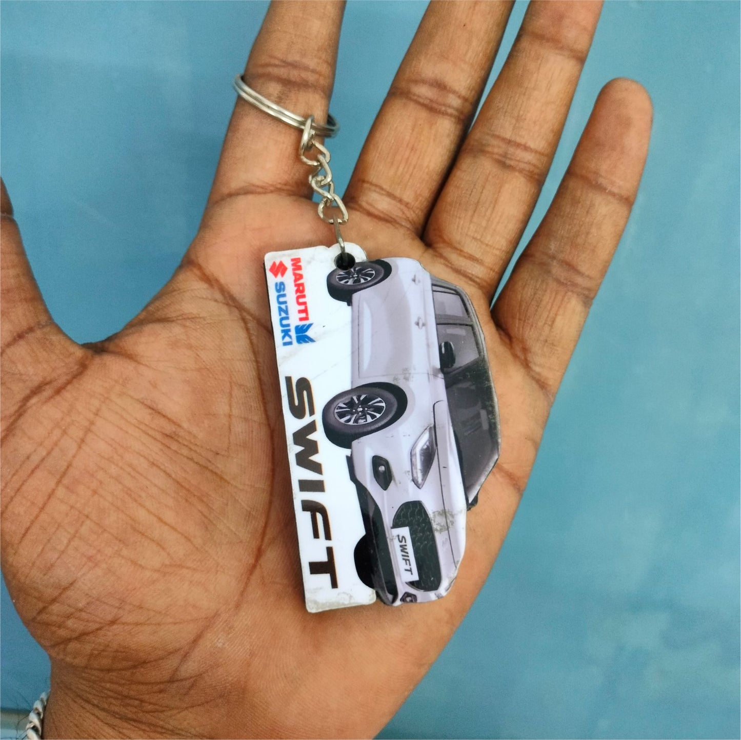 Swift - Personalized  Maruti Suzuki Keychain - Wood, Acrylic, Metal Printed