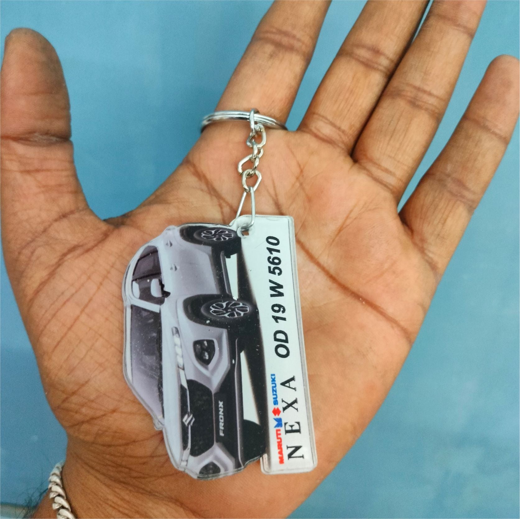 Fronx - Personalized Maruti Suzuki Nexa Keychain - Wood, Acrylic