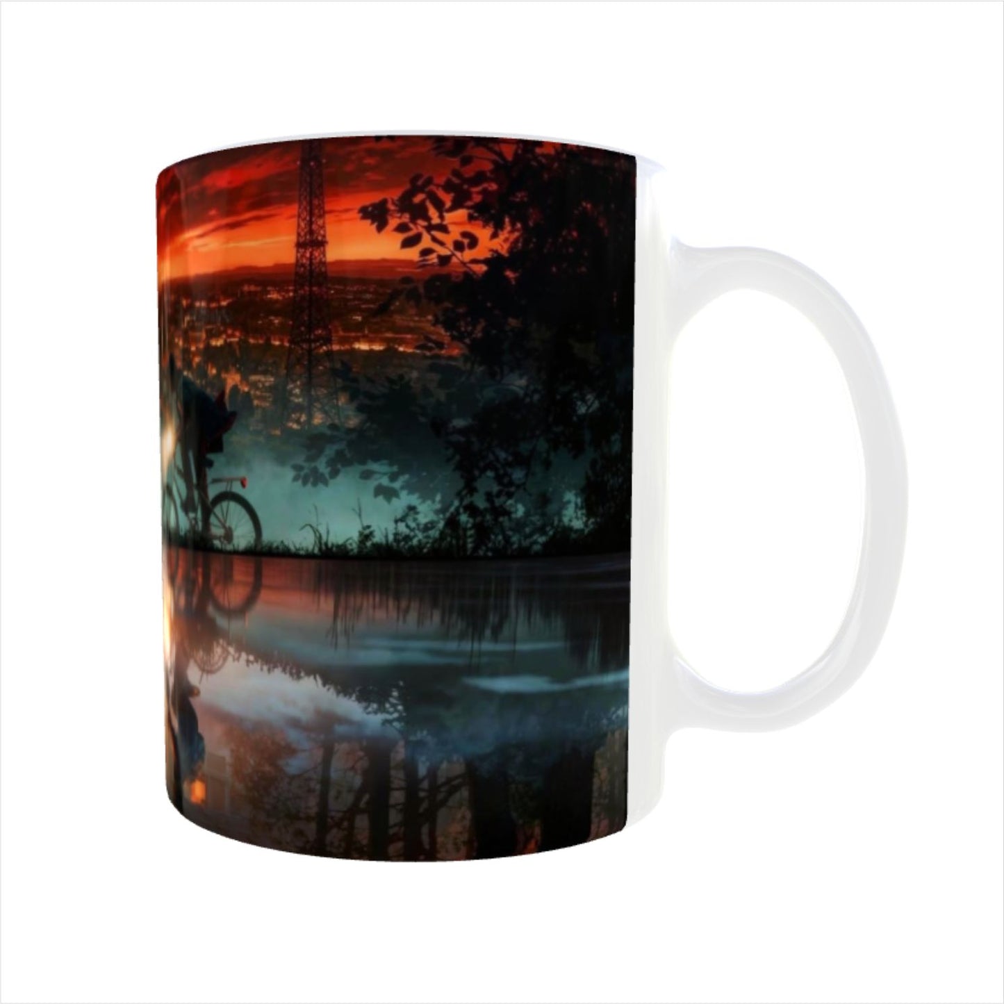 Stranger Things Ride Through the Upside Down Printed Ceramic Mug + Keychain Combo