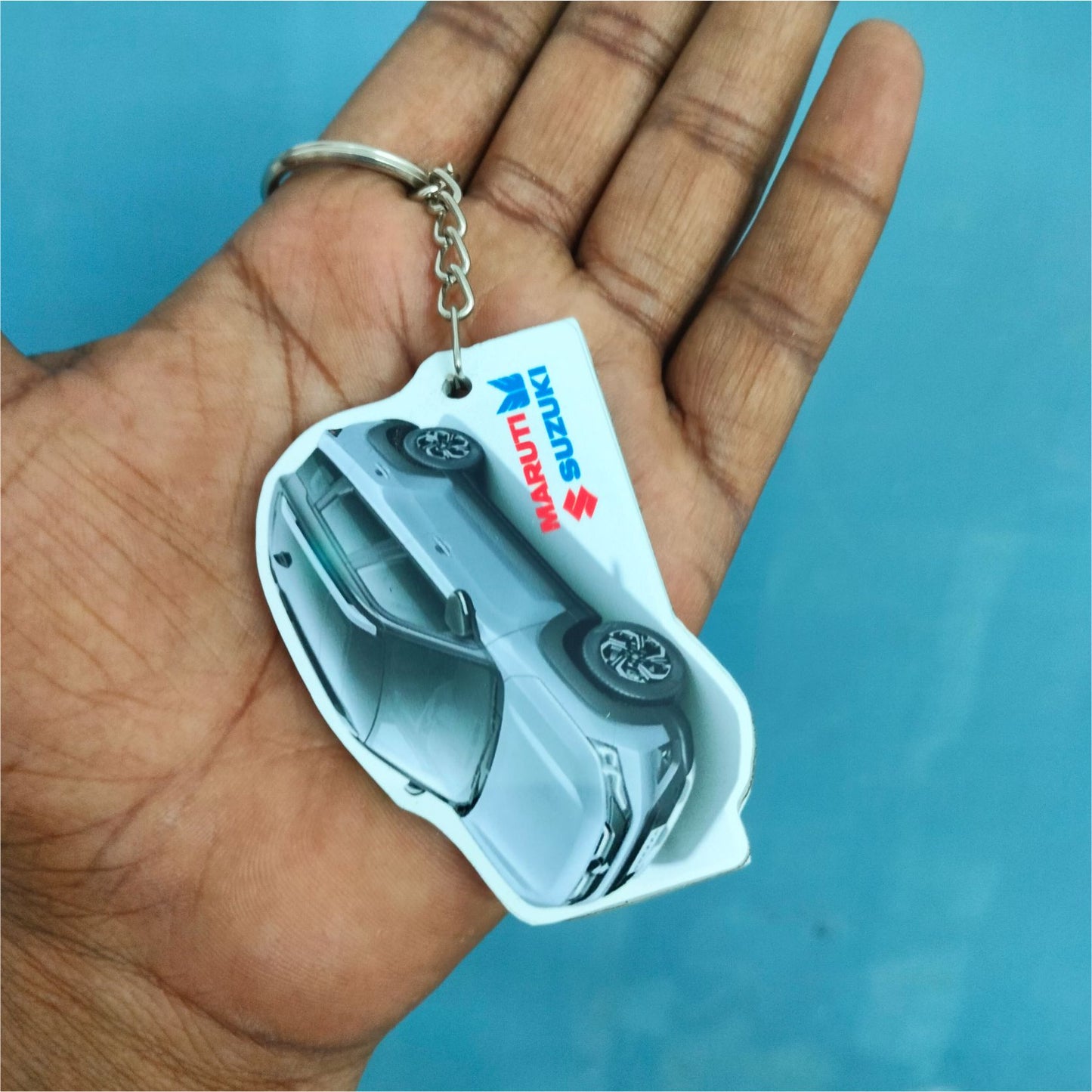 Brezza - Personalized  Maruti Suzuki Keychain - Wood, Acrylic, Metal Printed