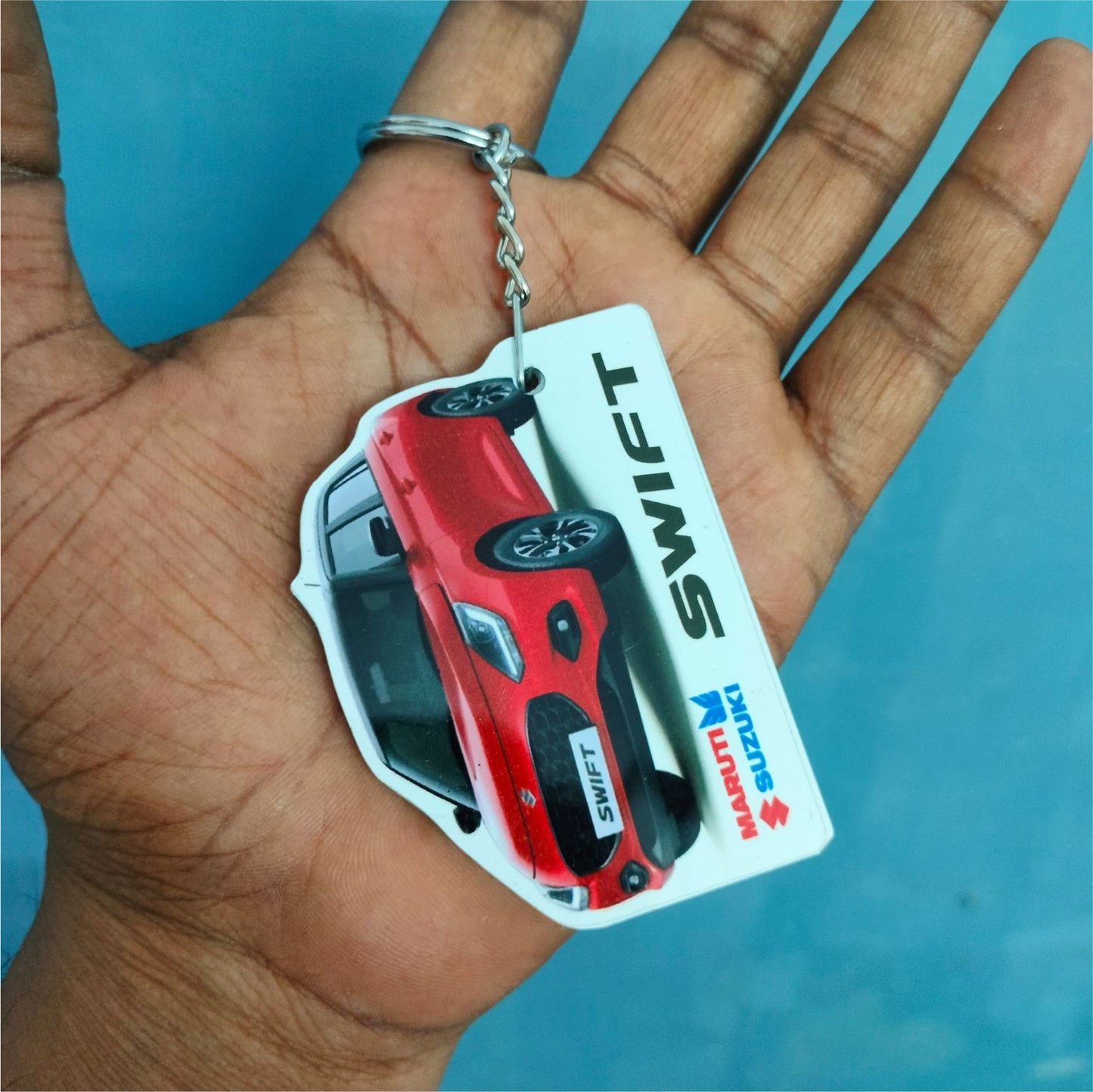Swift - Personalized  Maruti Suzuki Keychain - Wood, Acrylic, Metal Printed