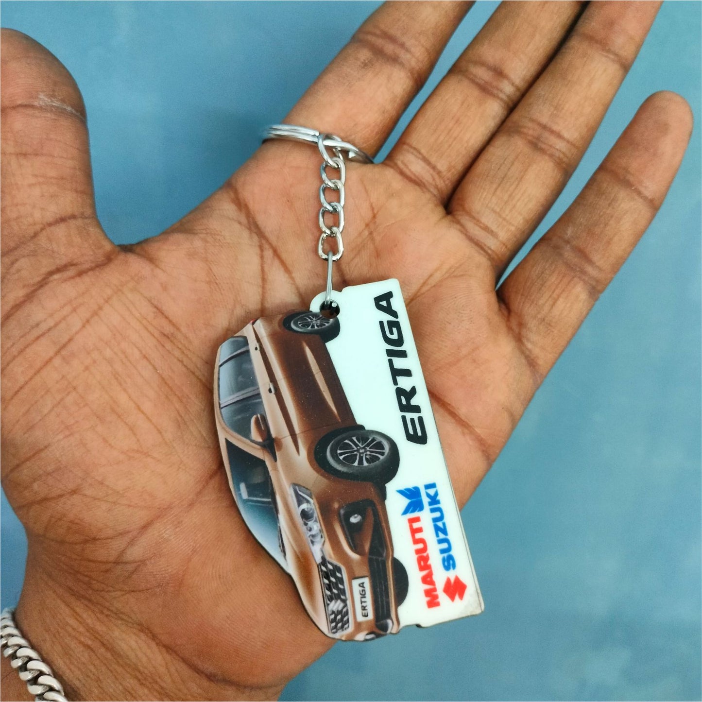 Ertiga - Personalized  Maruti Suzuki Keychain - Wood, Acrylic, Metal Printed