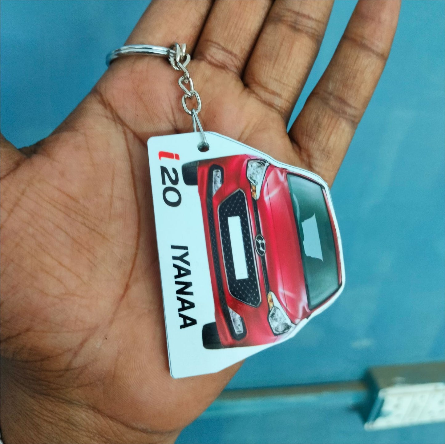 i20 [2012-2014] - Personalized Hyundai Car Keychain - Wood, Acrylic, Metal Printed