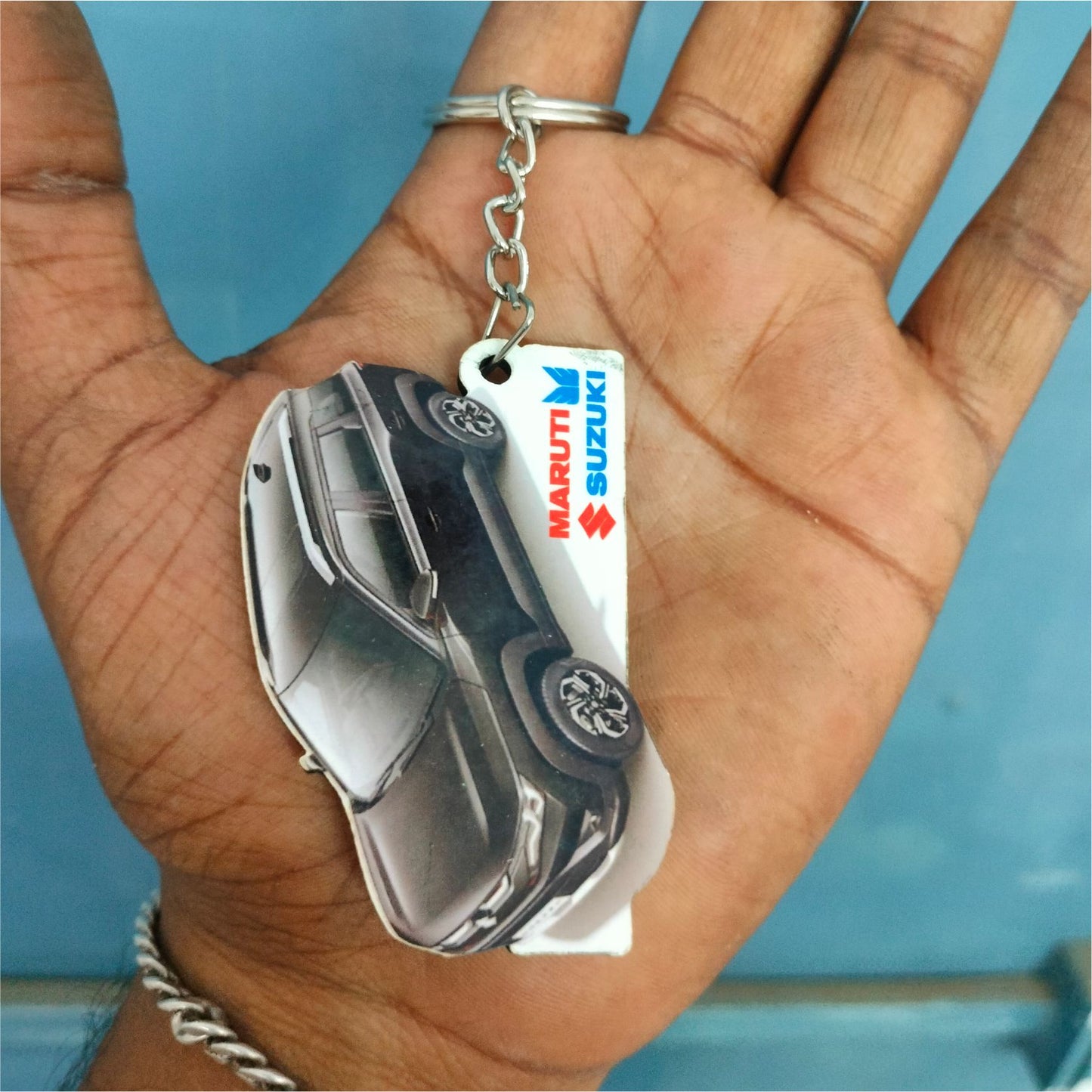 Brezza - Personalized  Maruti Suzuki Keychain - Wood, Acrylic, Metal Printed