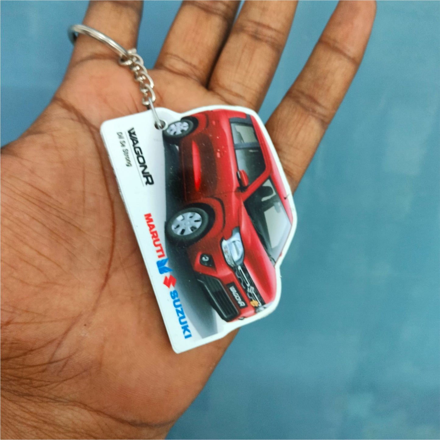 WagonR - Personalized  Maruti Suzuki Keychain - Wood, Acrylic, Metal Printed