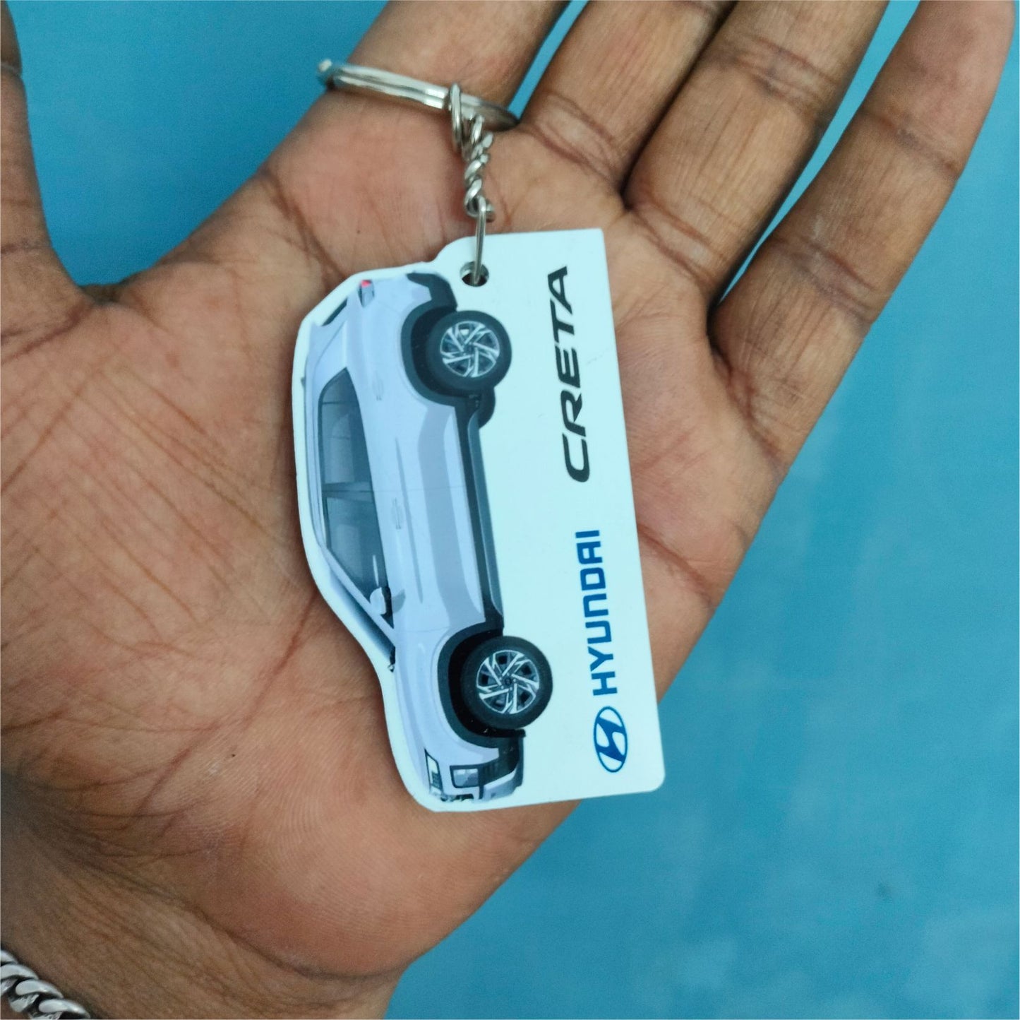 Creta - Personalized Hyundai Car Keychain - Wood, Acrylic, Metal Printed