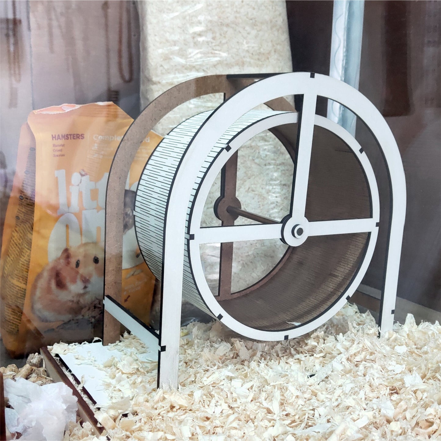 DIY Wooden Hamster Exercise Wheel | 8" x 7.5" | Pine MDF 2.5mm
