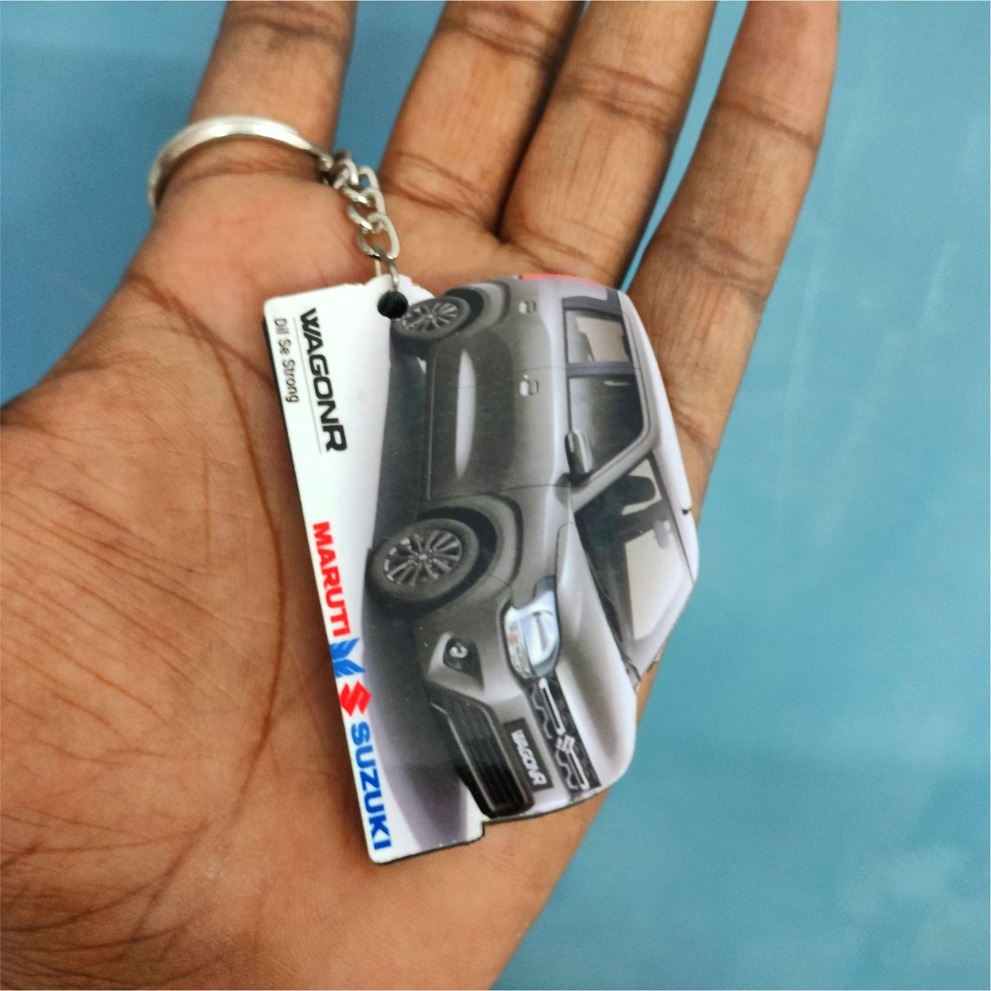 WagonR - Personalized  Maruti Suzuki Keychain - Wood, Acrylic, Metal Printed