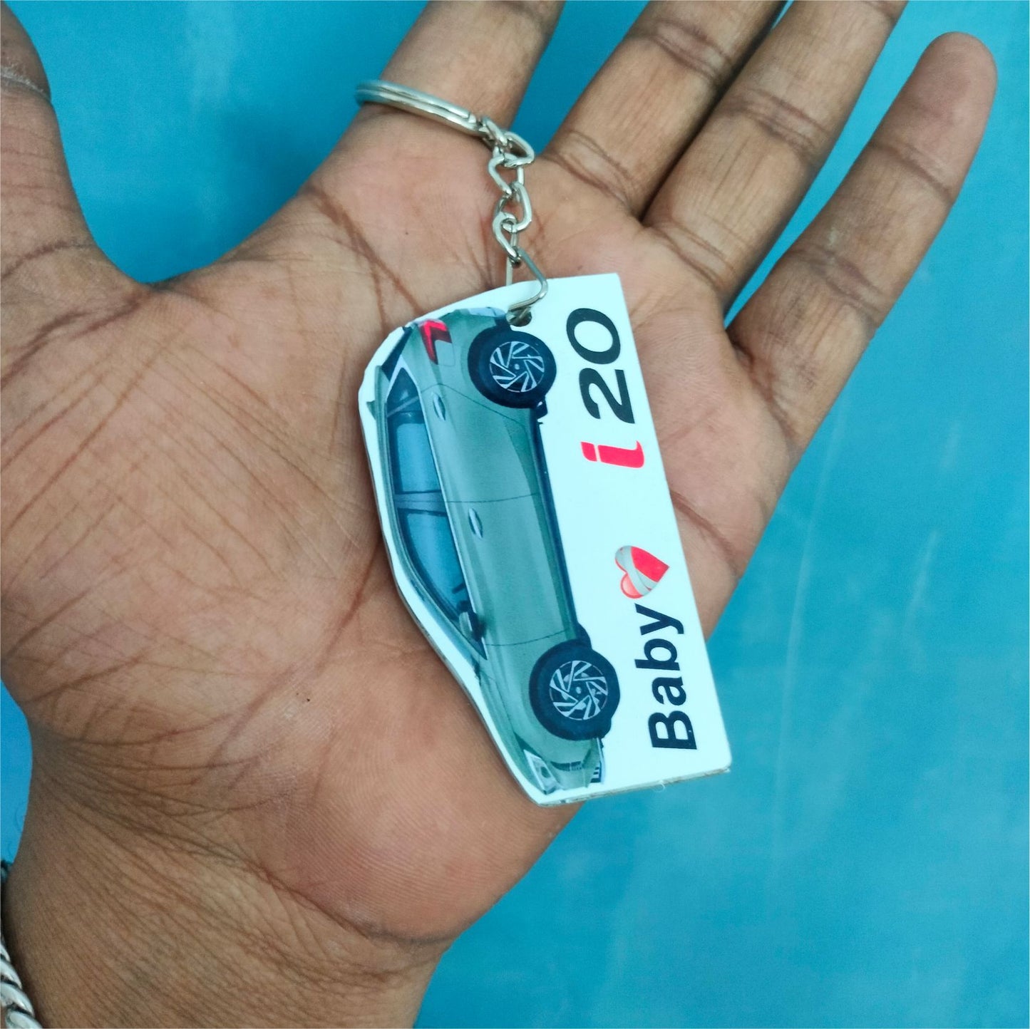 i20 - Personalized Hyundai Car Keychain - Wood, Acrylic, Metal Printed