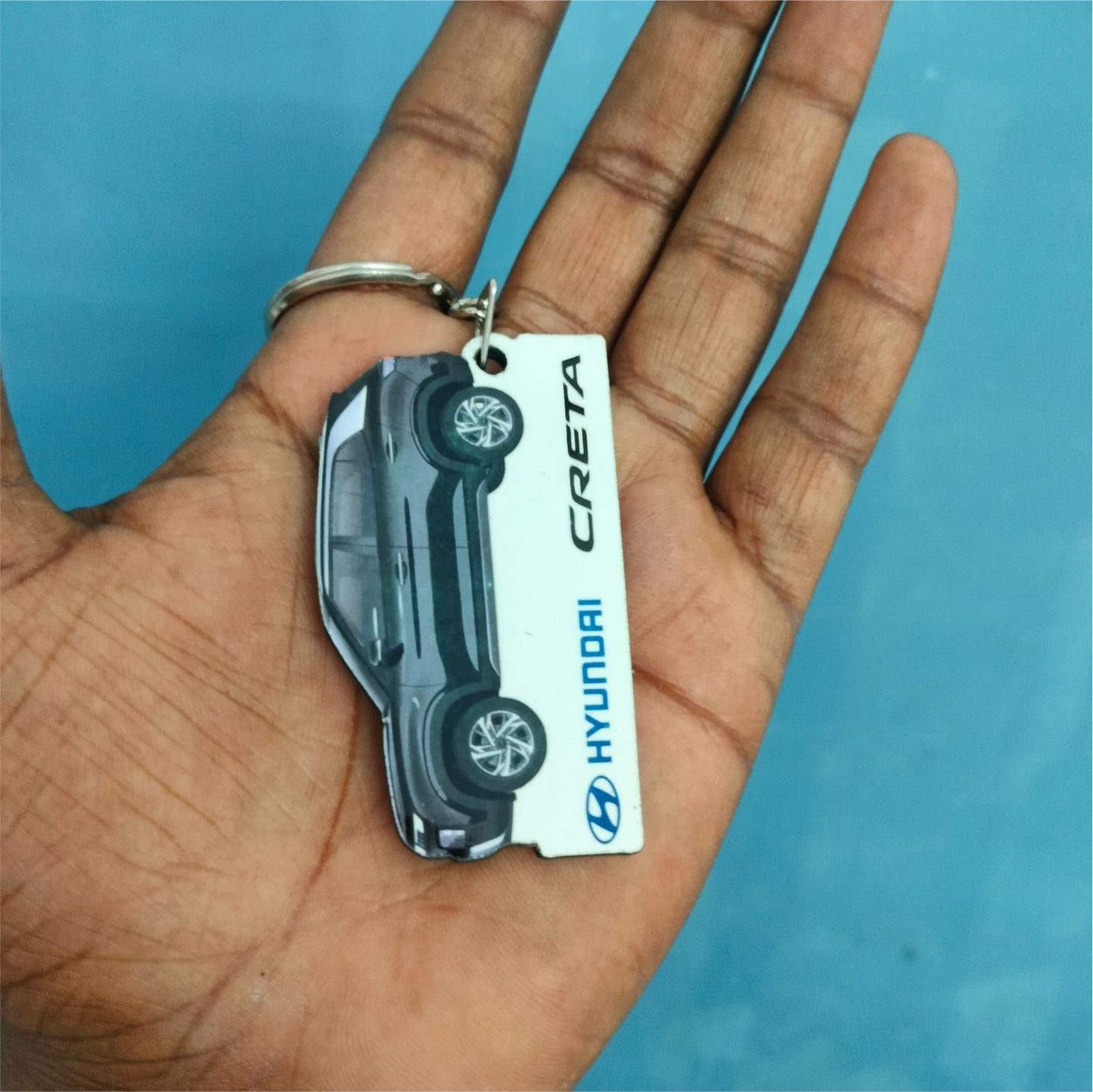 Creta - Personalized Hyundai Car Keychain - Wood, Acrylic, Metal Printed