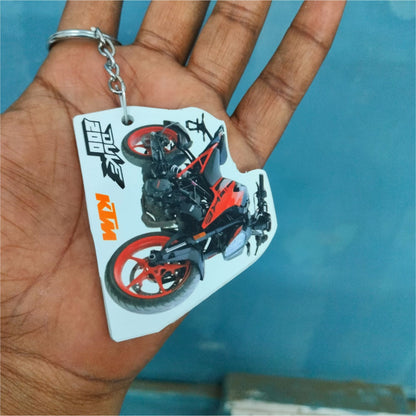 200 Duke - Personalized KTM Keychain - Wood, Acrylic, Metal Printed