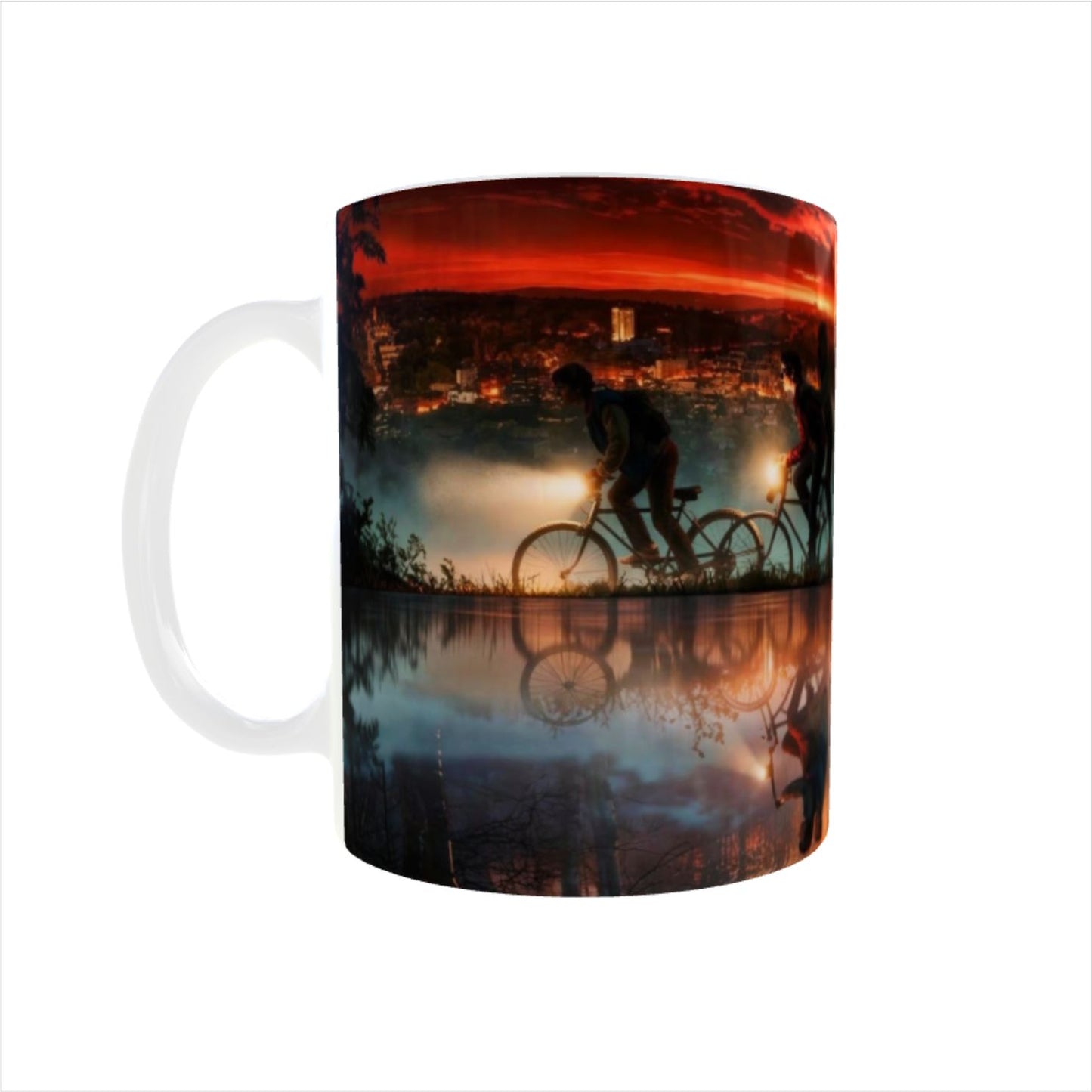 Stranger Things Ride Through the Upside Down Printed Ceramic Mug + Keychain Combo