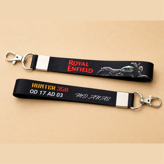 Hunter 350 - Personalized Royal Enfield Printed Lanyard Keychain