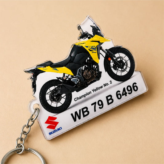 V-STROM SX - Personalized Suzuki Keychain - Wood, Acrylic, Metal Printed