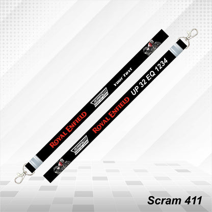 Scram 411 -  Personalized Royal Enfield Printed Lanyard Keychain