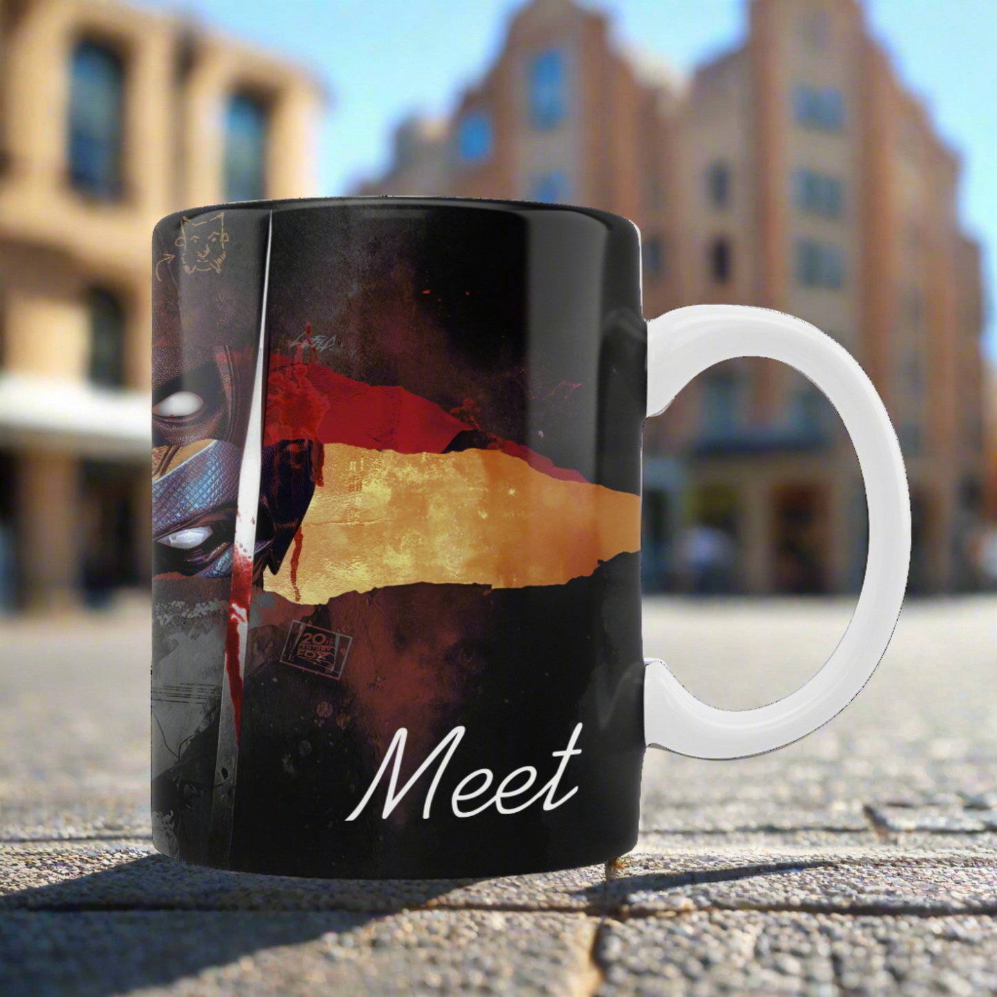 Mercs Unleashed: Deadpool vs Wolverine 2024 Limited Edition Printed Ceramic Mug + Keychain