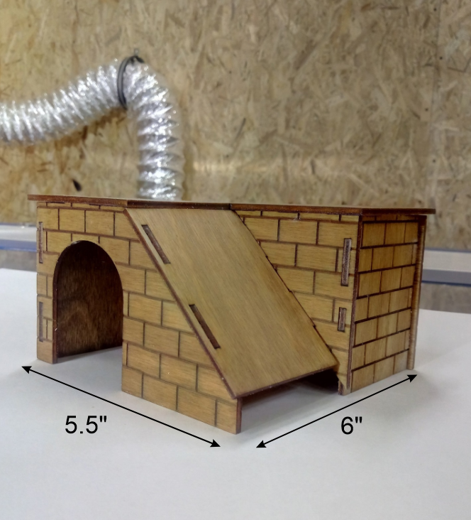 DIY Wooden Hamster Hideout with Ramp | Small Pet Habitat | Pine MDF